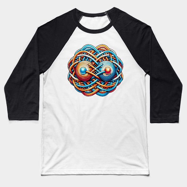 Quantum Entanglement Baseball T-Shirt by JSnipe
